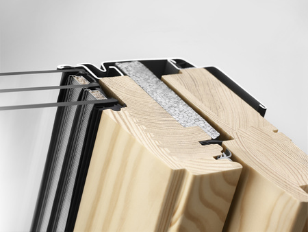 Okna dachowe VELUX GLL 1061B z dolnym otwieraniem, pakietem 3-szybowym i oblachowaniem zewnętrznym w kolorze RAL 7043 (szarografitowy)