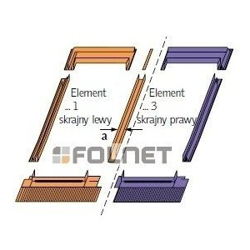 Kołnierze do pokryć falistych VELUX EKZ 0021E - zespolenie poziome, dwa okna obok siebie