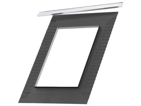 Kołnierze uszczelniające VELUX EDW 1000 z zestawem izolacyjnym BFX, do pokryć wysokoprofilowanych, w kolorze RAL 7043 (szarobrązowy)
