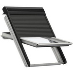 Roleta zewnętrzna VELUX SML 0000, sterowana elektrycznie z napędem 24V, w kolorze RAL 7043 (szarografitowy)