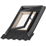 Wyłazy dachowe VELUX VLT 1000 z kołnierzem uniwersalnym do pokryć płaskich i profilowanych, z oblachowaniem zewnętrznym w kolorze RAL 7043 (szarografitowy)